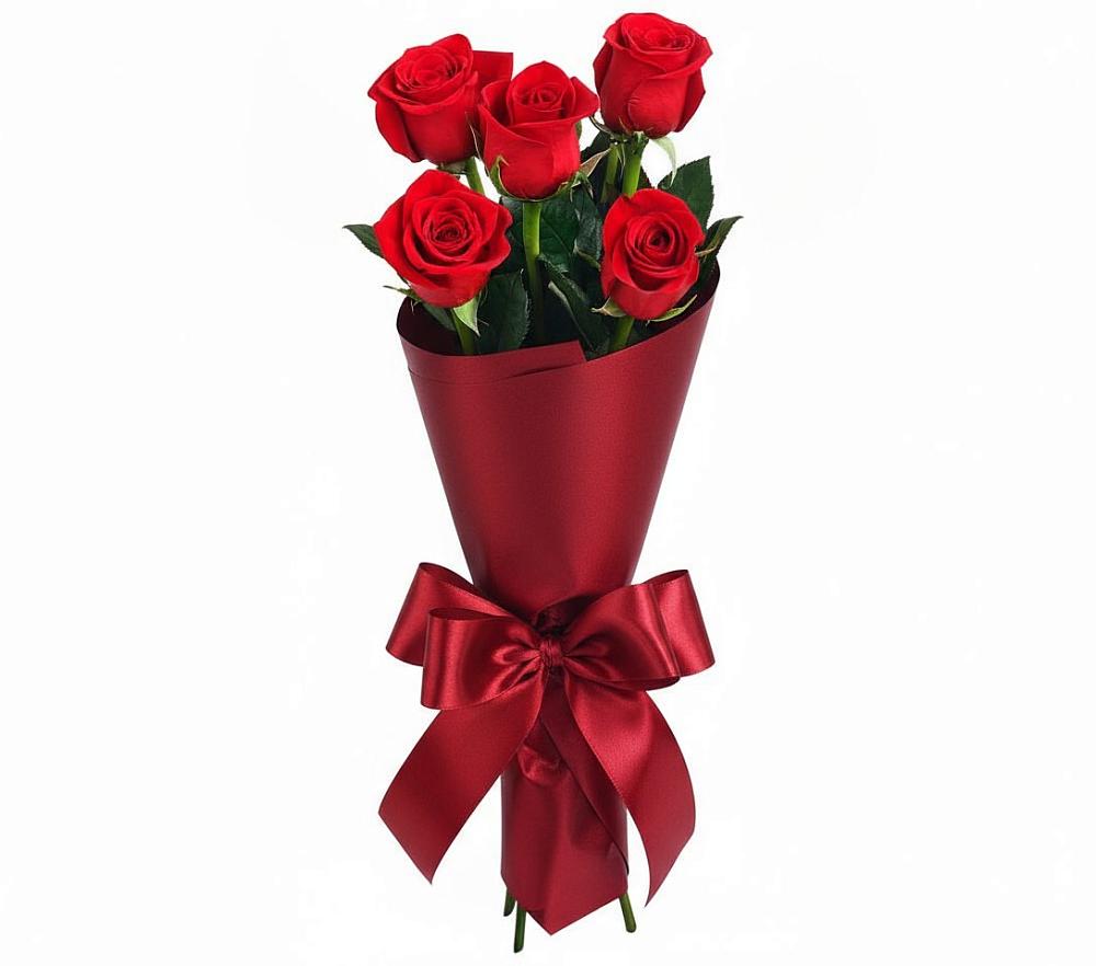 Букет 5 Красных роз Эдлесс Лав в Арске