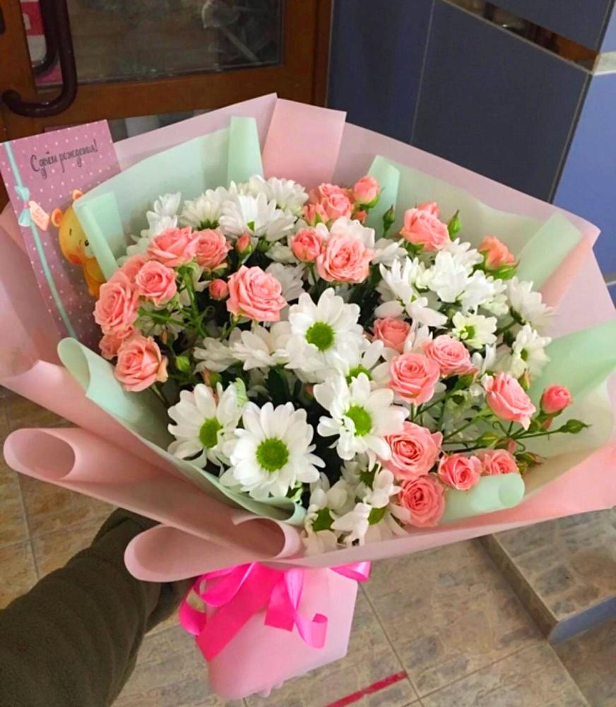 Букет цветов из: Розы и Хризантемы в Арске