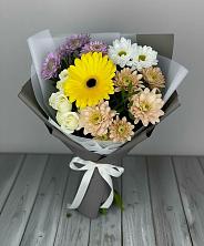 Букет цветов из:  Розы, Герберы и Хризантемы в Арске
