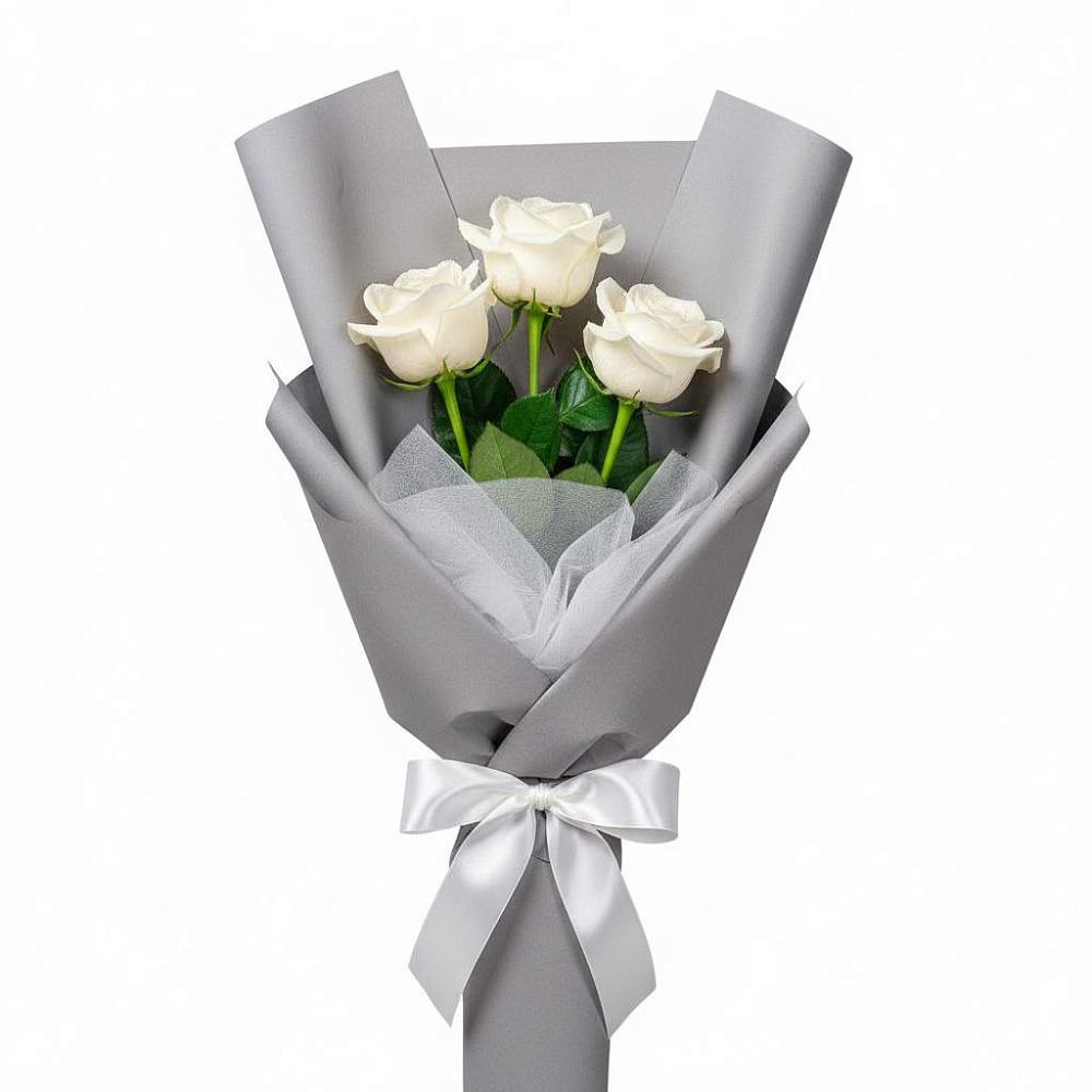 Букет 3 белые розы в Арске