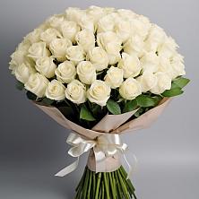 Букет 101 беля роза Белоснежка в Арске