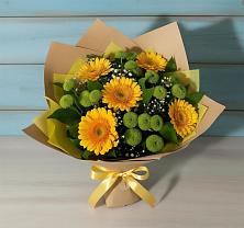Букет цветов из:  Герберы и Хризантемы в Арске