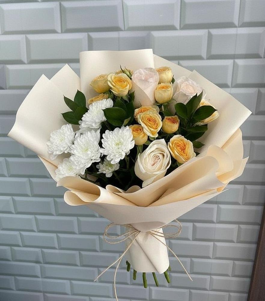 Букет цветов из: Розы и Хризантемы в Арске