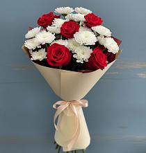 Букет цветов из:  Розы и Хризантемы в Арске
