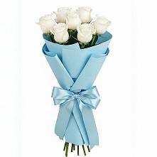 Букет 7 белых роз Проуд в Арске