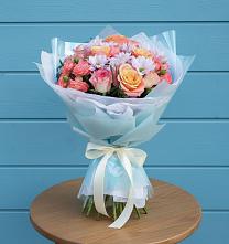 Букет цветов из:  Хризантемы и Розы #REPLACE_PRED# Арске